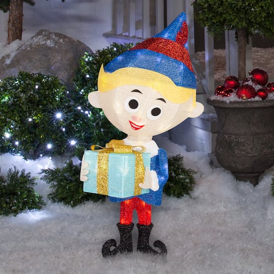 31" Rudolph Hermey 3D Holiday Lighted Tinsel Sculpture Christmas Décor